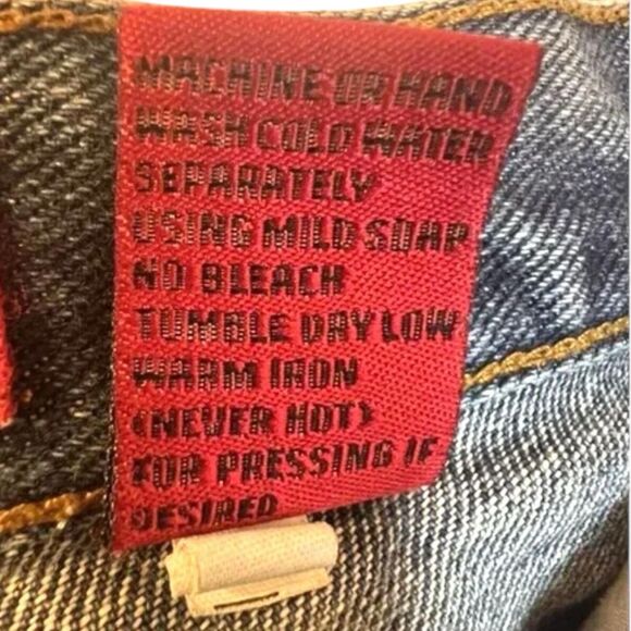 Vintage Y2K Zana Di Girls Bootcut Jeans 10 Slim Flare Denim Red Tag - Picture 12 of 14